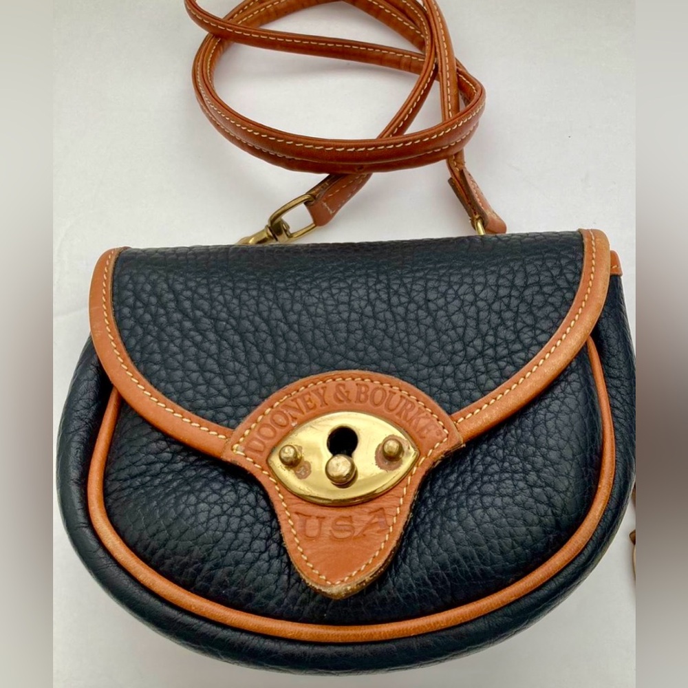 Dooney & Bourke Black and Tan Crossbody Bag